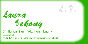 laura vekony business card